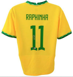 Raphinha Signed Brazil National Team Jersey (Beckett) (Online Order Only)