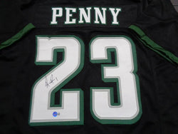 Rashaad Penny Philadelphia Eagles Autographed Custom Football Jersey Beckett Hologram (Online Order Only)