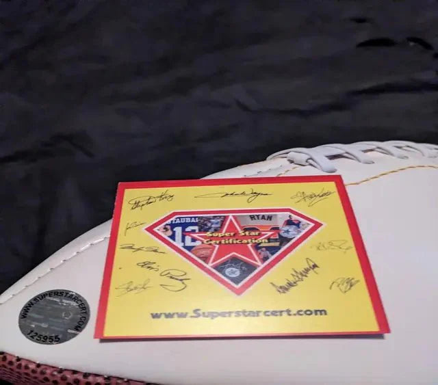 Ray Lewis Signed Team Logo Football with coa (Online Order Only)