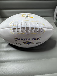 Ray Lewis Signed Team Logo Football with coa (Online Order Only)