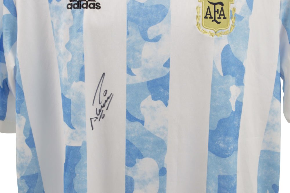 Sergio Aguero Signed Argentina Jersey (Beckett) (Online Order Only)