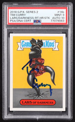 Tim Curry Signed 2018 Topps Garbage Pail Kids Oh The Horror-ible! #RH14b Lars of Darkness (PSA 9 | Auto 10) (Online Order Only)