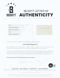Tom Hanks Signed "Saving Private Ryan" Custom Framed Cut Display (Beckett & PSA) (Online Order Only)