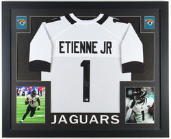 Travis Etienne Signed Custom Framed Jersey Display (Beckett) (Online Order Only)