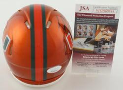 Tyler Van Dyke Signed Miami Hurricanes Flash Alternate Speed Mini Helmet (JSA) (Online Order Only)