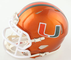 Tyler Van Dyke Signed Miami Hurricanes Flash Alternate Speed Mini Helmet (JSA) (Online Order Only)