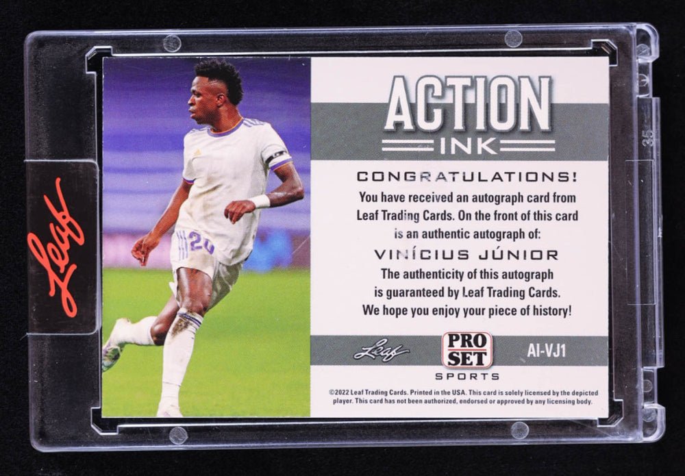 Vinicius Junior 2022 Pro Set Action Ink Green #AIVJ1 #3/3 Serially Numbered #3 / 3 (Online Order Only)