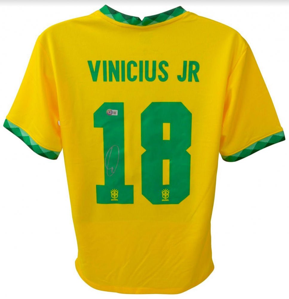 Vinicius Junior Signed Brazil Jersey (Beckett) (Online Order Only)