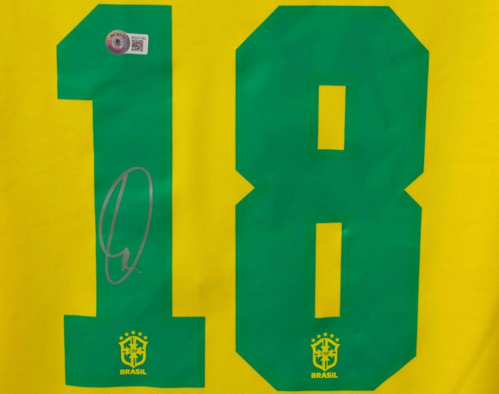 Vinicius Junior Signed Brazil Jersey (Beckett) (Online Order Only)