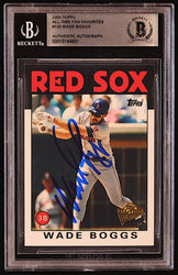 Wade Boggs Boston Red Sox, HOF Signed 2005 Topps All-Time Fan Favorites #125 (BGS) Beckett (Online Order Only)