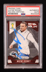 Wayne Rooney Signed 2014 Panini Prizm World Cup #142 (PSA) (Online Order Only)