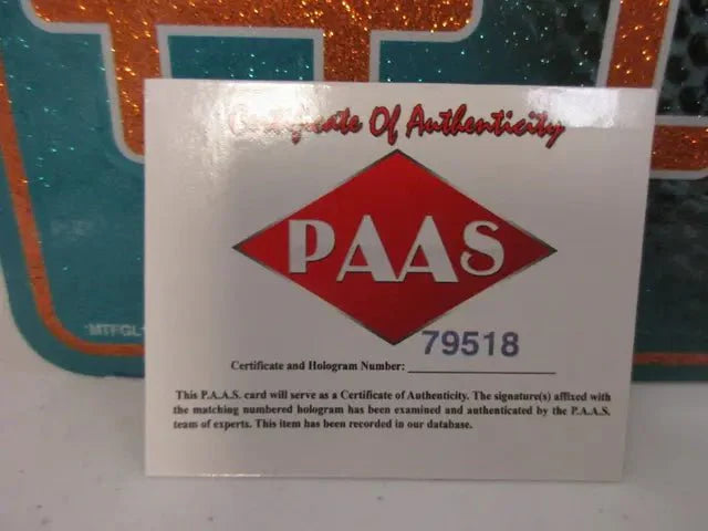 Jaylen Waddle of the Miami Dolphins signed autographed metal license plate PAAS COA 51518 (Online Order Only)