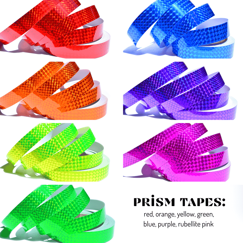 Beginner & Weighted Fitness Taped Beginner Hula Hoops | Mirror, Holographic, & Prism Deco Tapes + Gaffer Grip Tape