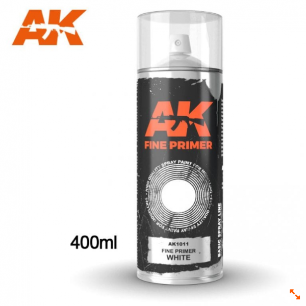 AK Spray: Fine Primer White (ONLINE ORDER ONLY)