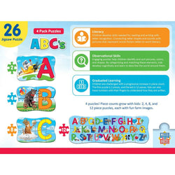 ABC's - Educational 4-Pack Jigsaw Puzzles (ONLINE ORDER ONLY)