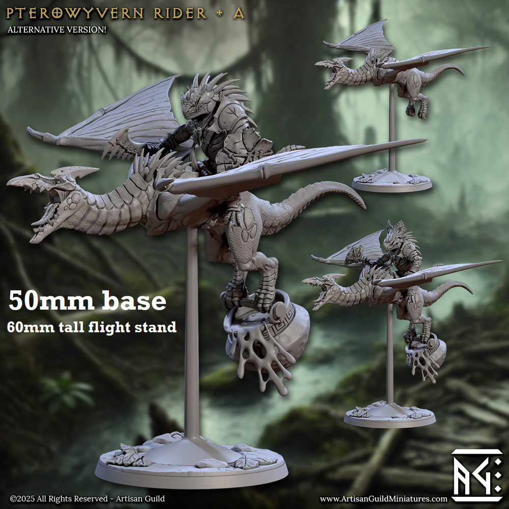 Pterowyvern Rider: Sculpt A (Pterodactyl Cavalry Unit) (Online Only)