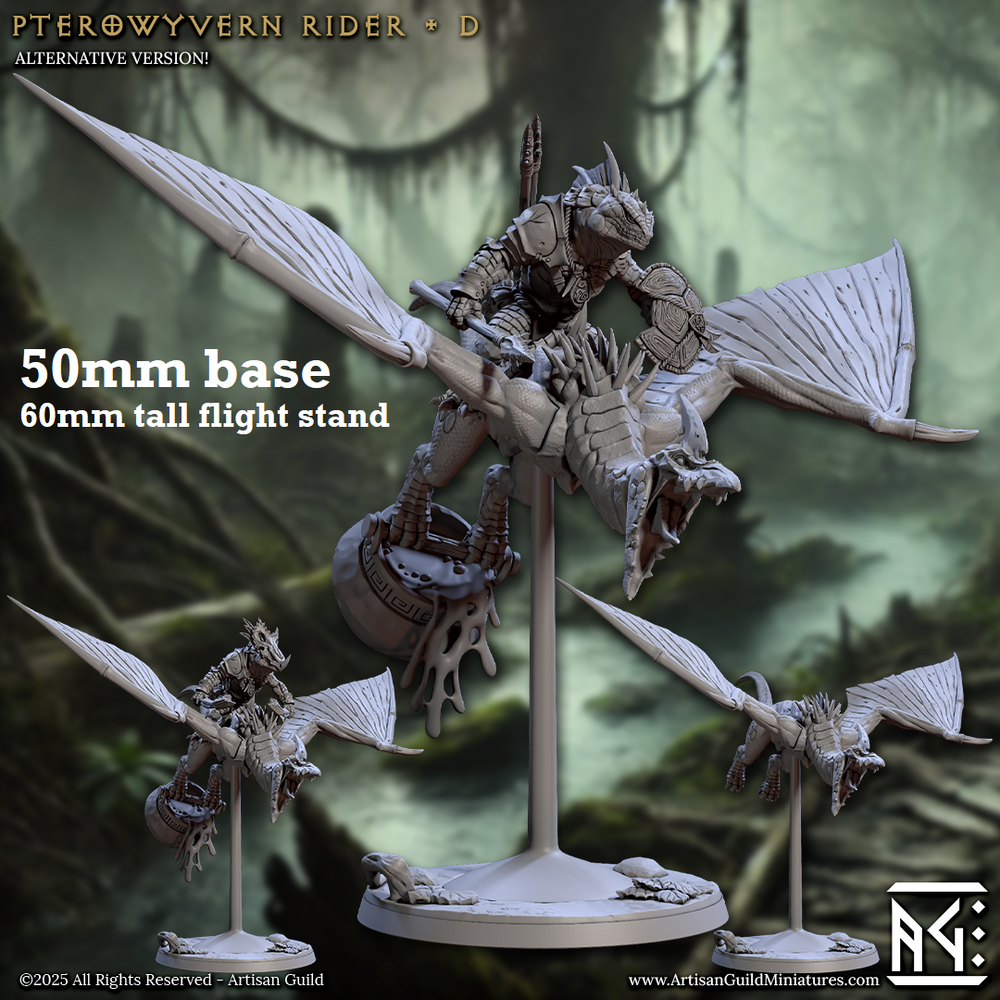 Pterowyvern Rider: Sculpt D (Pterodactyl Cavalry Unit) (Online Only)