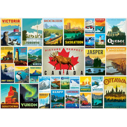 Vintage Posters - O Canada 1000 Piece Jigsaw Puzzle (ONLINE ORDER ONLY)
