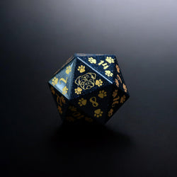 Pug Puppy Paws Blue Sandstone 30mm D20 (ONLINE ORDER ONLY)