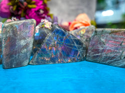 Large Purple Labradorite crystal Freeform, Rainbow Labradorite, White Labradorite (ONLINE ORDER ONLY)