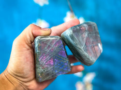 Purple Labradorite Crystal Freeform, Rainbow Labradorite, White Labradorite (ONLINE ORDER ONLY)