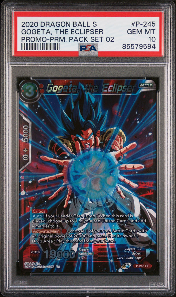 2020 DRAGON BALL SUPER GOGETA, THE ECLIPSER #P-245 - PSA 10 (Online Order Only)