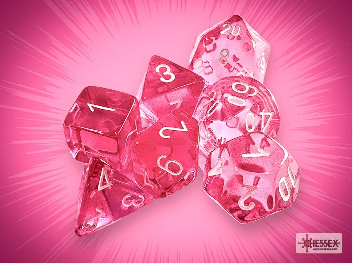 Chessex Translucent 7 Polyhedral Dice Set (Online Order Only)