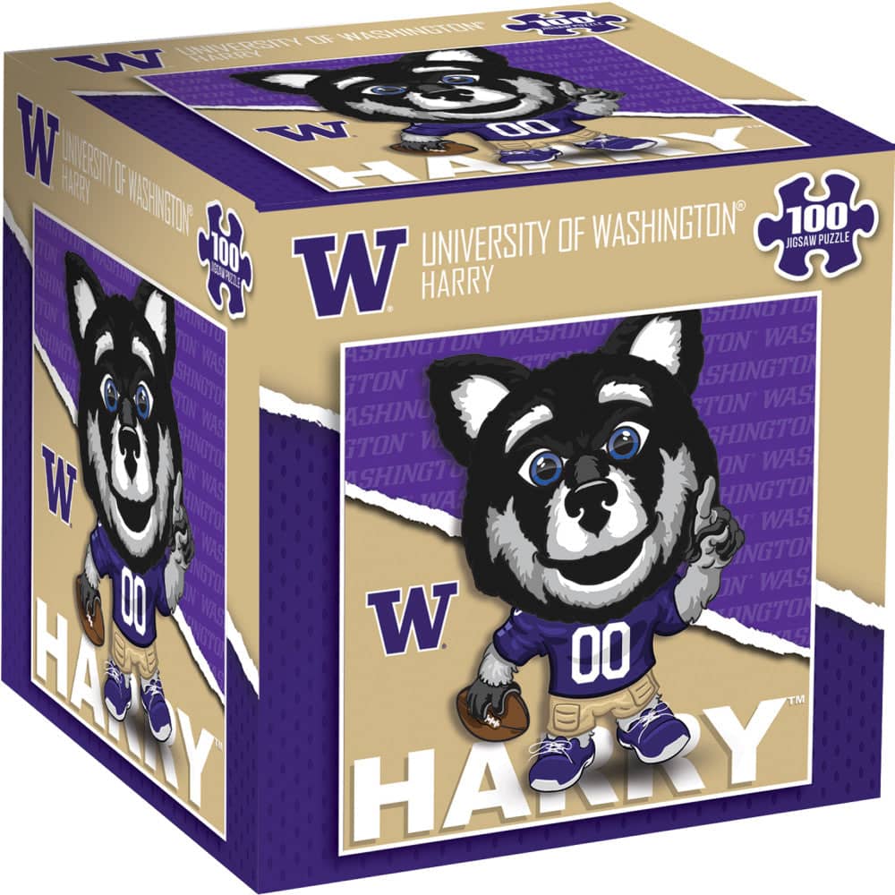 Washington Huskies - NCAA Mascot 100 Piece Jigsaw Puzzle (ONLINE ORDER ONLY)