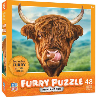 Furry Puzzle - Highland Cow 48 Piece Shaped Puzzle (ONLINE ORDER ONLY)