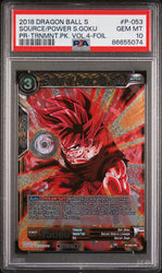 2018 DRAGON BALL SUPER SOURCE/POWER S.GOKU #P-053 - PSA 10 (Online Order Only)