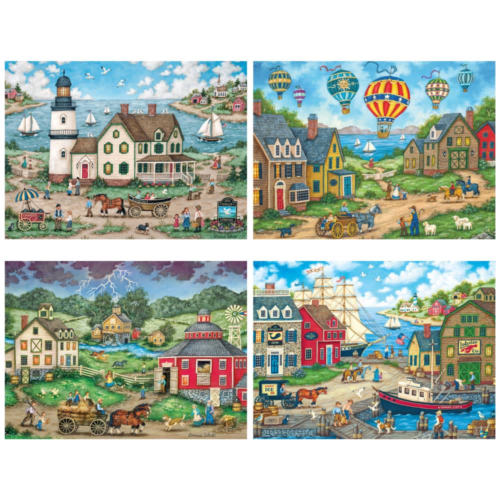 Hometown Gallery - 500 Piece Jigsaw Puzzles 4 Pack (ONLINE ORDER ONLY)