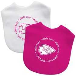 Kansas City Chiefs - Baby Bibs 2-Pack - Pink