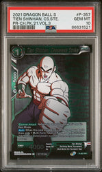 2021 DRAGON BALL SUPER TIEN SHINHAN, CS.STE. #P-357 - PSA 10 (Online Order Only)