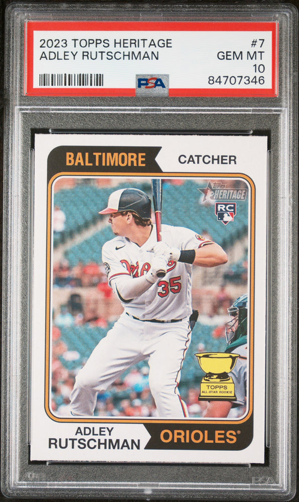 2023 TOPPS HERITAGE ADLEY RUTSCHMAN  #7 - PSA 10 (Online Order Only)