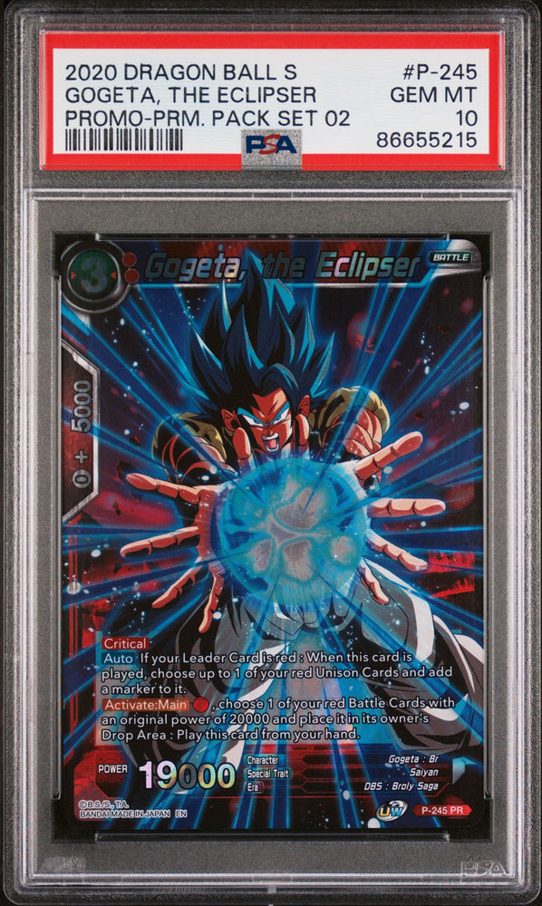 2020 DRAGON BALL SUPER GOGETA, THE ECLIPSER #P-245 - PSA 10 (Online Order Only)