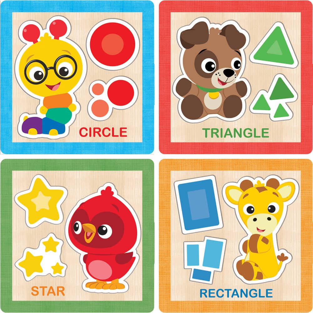 Baby Einstein Chunky Wood Puzzles - Kids 4 Pack (ONLINE ORDER ONLY)