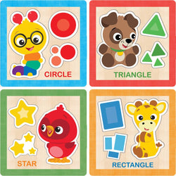 Baby Einstein Chunky Wood Puzzles - Kids 4 Pack (ONLINE ORDER ONLY)