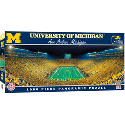 Michigan Wolverines - 1000 Piece Panoramic Jigsaw Puzzle - End View (ONLINE ORDER ONLY)