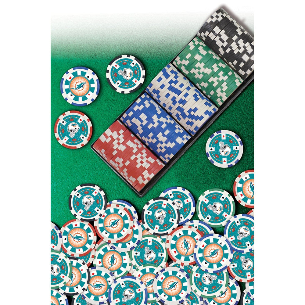 Miami Dolphins 100 Piece Poker Chips (ONLINE ORDER ONLY)