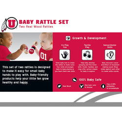 Utah Utes - Baby Rattles 2-Pack (ONLINE ORDER ONLY)