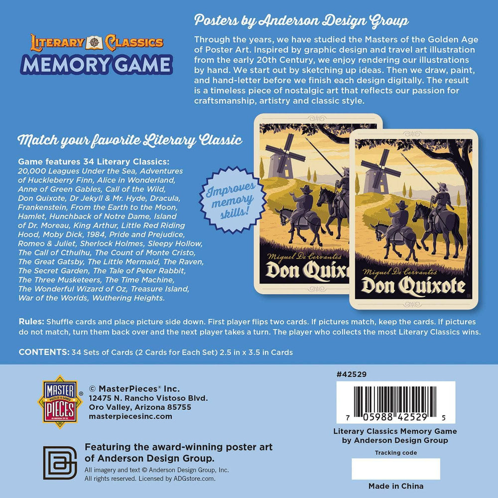 Literary Classics Memory Game (ONLINE ORDER ONLY)
