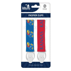 Kansas Jayhawks - Pacifier Clip 2-Pack (ONLINE ORDER ONLY)