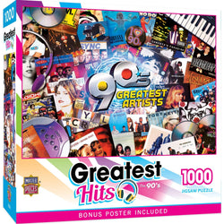 Greatest Hits - 90's Artists 1000 Piece Jigsaw Puzzle (ONLINE ORDER ONLY)