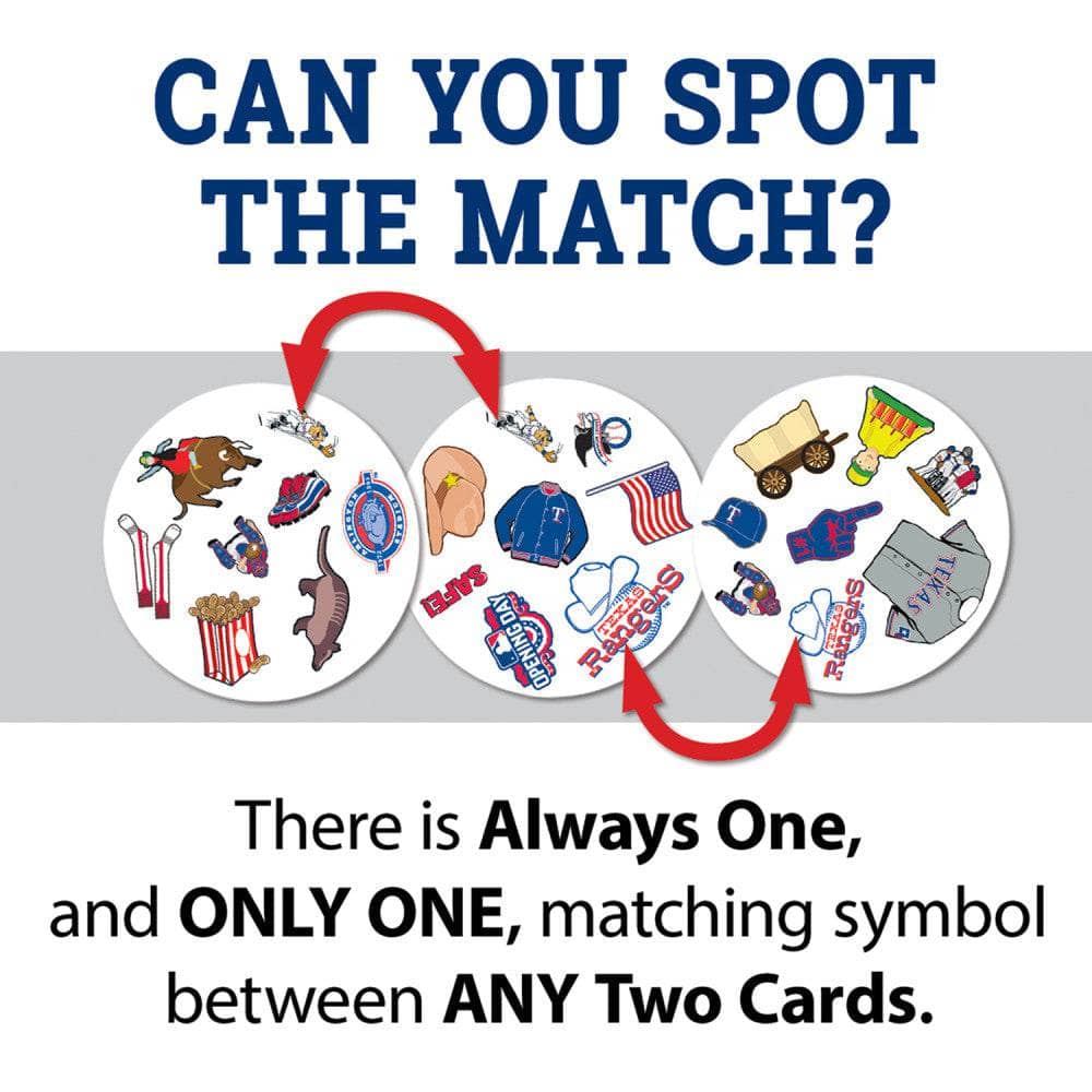 Texas Rangers Spot It! Card Game (ONLINE ORDER ONLY)