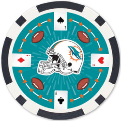 Miami Dolphins 100 Piece Poker Chips (ONLINE ORDER ONLY)