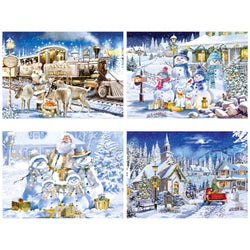 Glitter & Gold - 500 Piece Jigsaw Puzzles 4-Pack (ONLINE ORDER ONLY)
