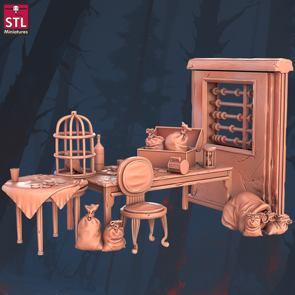 3D Printed STL Miniatures Beggars Guild Set 28 - 32mm War Gaming D&D (Online Only)