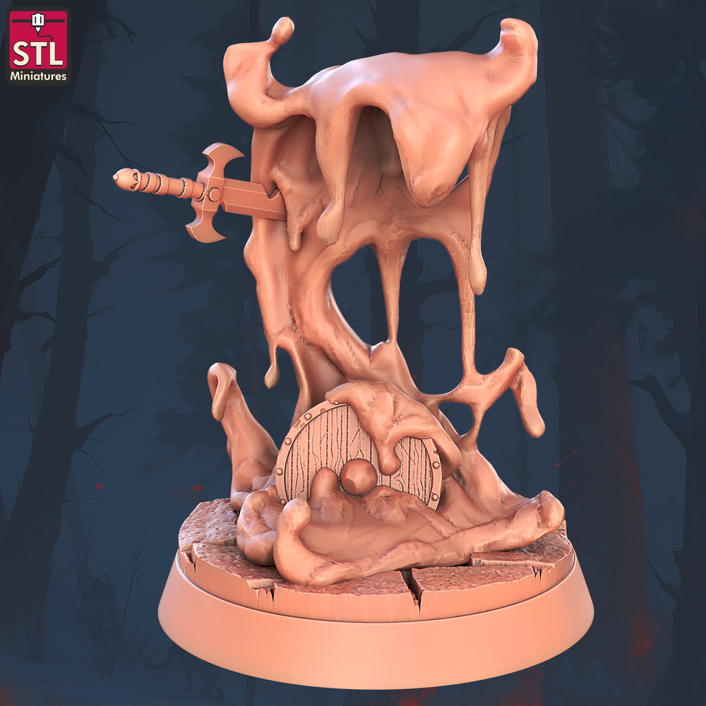3D Printed STL Miniatures Slimes Set 28 - 32mm War Gaming D&D (Online Only)