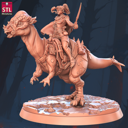 3D Printed STL Miniatures Mounted Raider Set 28 - 32mm War Gaming D&D (Online Only)