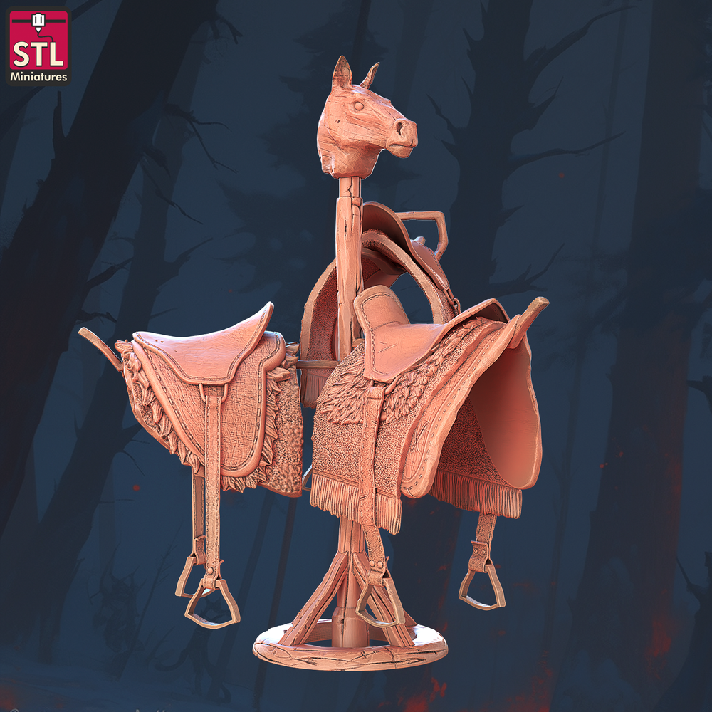 3D Printed STL Miniatures Saddlemaker Set 28 - 32mm War Gaming D&D (Online Only)